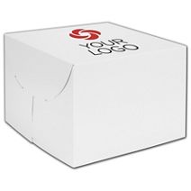 Printed White Two-Piece Gift Boxes, 14 x 14 x 5"