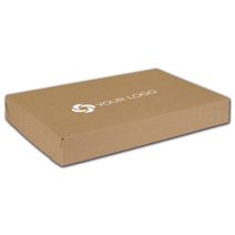 Printed Natural Kraft Two-Piece Expandable Boxes, 15x10x2"