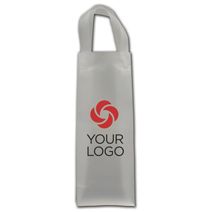 Printed Clear Frosted Flex-Loop Shoppers, 5 x 3 x 13"