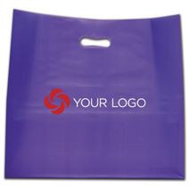 Printed Purple Frosted Die-Cut Shoppers, 16 x 6 x 15"