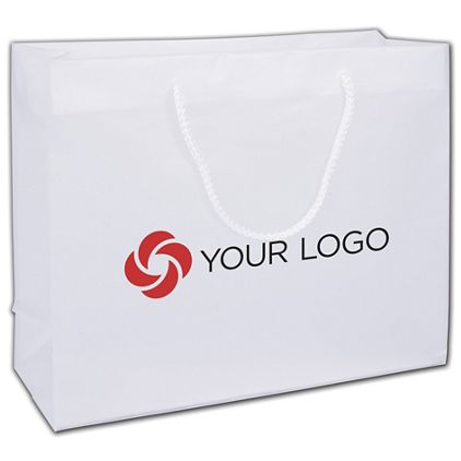 Printed Clear Frosted Euro-Totes, 16 x 6 x 12"