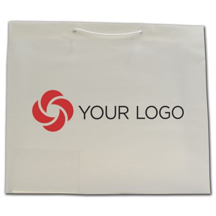 Printed Clear Frosted Euro-Totes, 19 x 6 x 16"