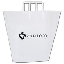 Printed Clear Frosted Trapezoid Shoppers 18x13 1/2"+4 1/2"