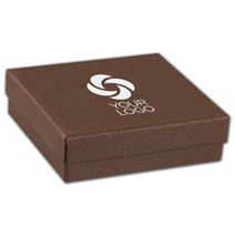 Printed Cocoa Jewelry Boxes, 3 1/2 x 3 1/2 x 1"