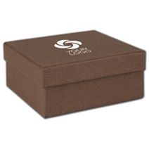 Printed Cocoa Jewelry Boxes, 3 1/2 x 3 1/2 x 1 1/2"