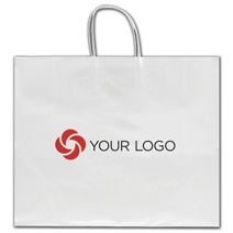 Printed White Crystal Cote Shoppers, 16 x 6 x 12"