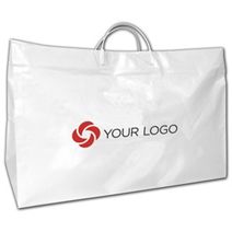 Printed White High-Density Poly Food Service Shoppers