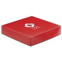 Printed Red Hi-Wall Gift Box Lids, 6 x 6"