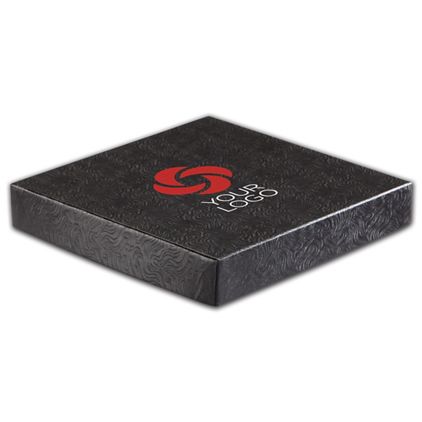 Printed Black Swirl Hi-Wall Gift Box Lids, 8 x 8"