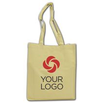 Printed Ivory Non-Woven Shoppers, 13 x 6 x 15"