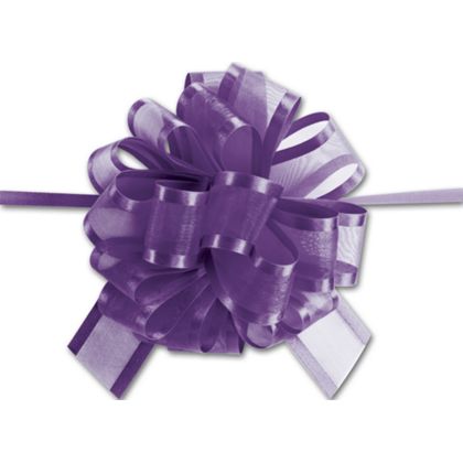 Purple Sheer Satin Edge Pull Bows | Bags & Bows