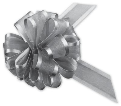 silver gift wrap bows
