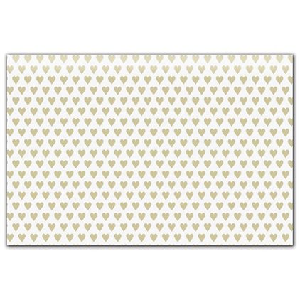 Golden Hearts Tissue Paper, 20 x 30"