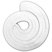 White Spiro Pack, 3 Swirls Connected, 15" Long
