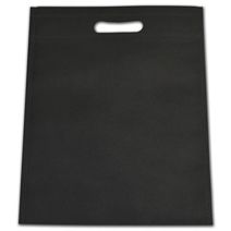 Black Non-Woven Tuff Seal Merchandise Bags, 10 x 12"