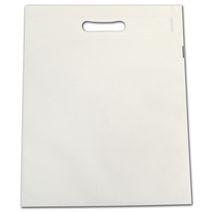 White Non-Woven Tuff Seal Merchandise Bags, 10 x 12"
