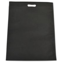Black Non-Woven Tuff Seal Merchandise Bags, 13 4/5x17 7/10