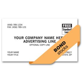 BC500-Value Business Cards, 1 or 2 ink colors, bond stockBC500