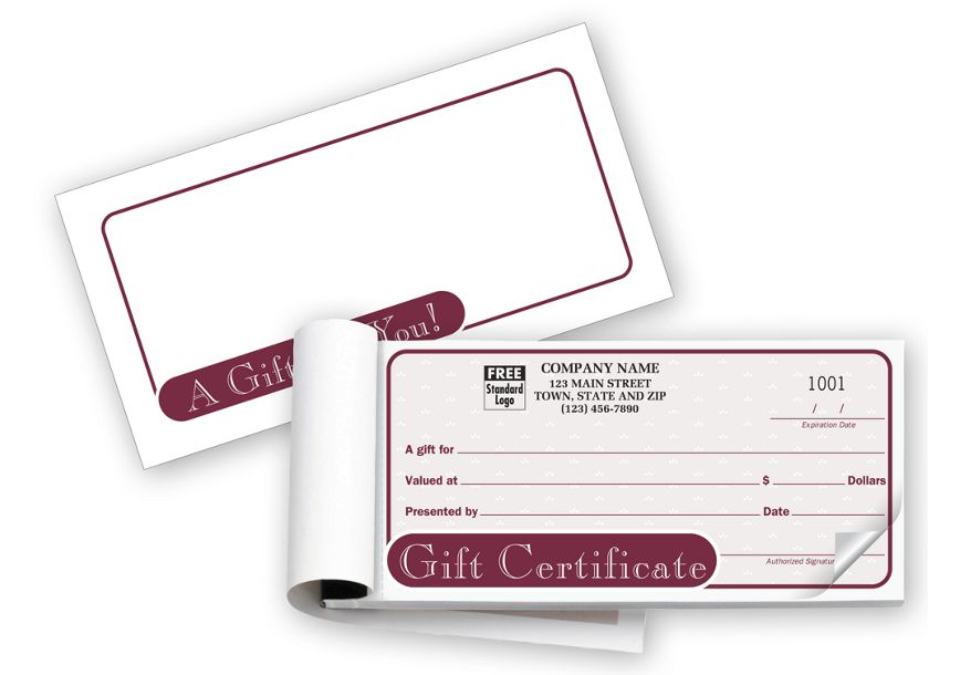Product image for Country Gift Certificates, Booked, Carbonless - Item# BGC165