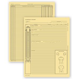 C750-Chiropractic Exam Records, Spinal Diagram, Card File FoldC750