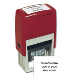 Promot Paid Stamp Self Inking Stamp - Paid Stamp for Office, Accounts Payable Stamp w/Confirmation Number and Date - Rubber Stamps, Red Ink Stamp