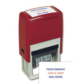 D141-Self-Inking Plastic Date Stamp - Two ColorD141