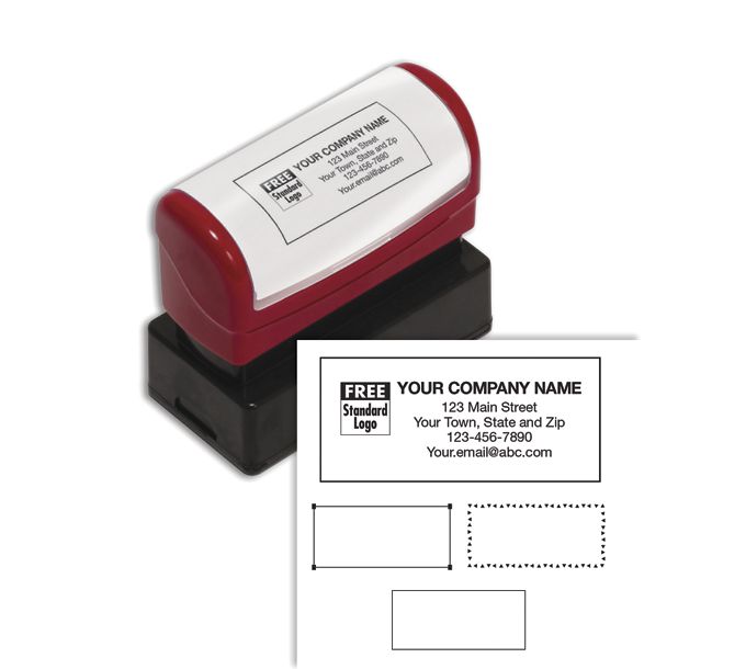 Promot Custom Stamp Up to 3 Lines of Personalized Text - Choose Font,  Color, Pad, Self-Inking Stamp for Return & Mailing Address, Office Stamps,  Ink