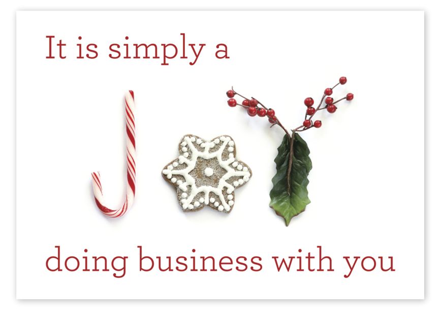 Product image for Simply a Joy Business Thank You Holiday Card - Item# D2260