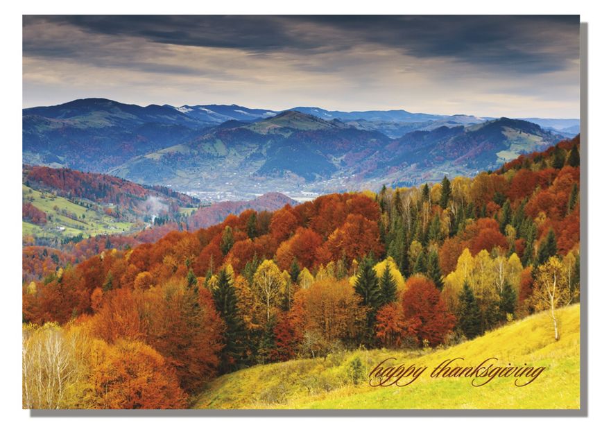 Product image for Glorious View! Mountain Top Thanksgiving Cards - Item# D2423