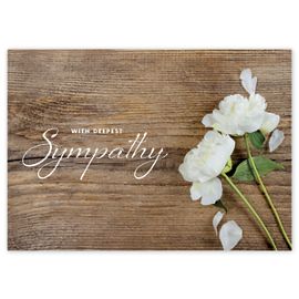 D2602SY-White Peonies Sympathy CardsD2602SY