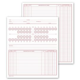 D70C-Dental Exam Record, Numbered Teeth System C, Folder StyleD70C