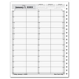 DAY11-DayScan 4 Col Looseleaf Book - 10 Min, 8am-7pmDAY11