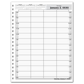DAY12-DayScan 4 Col Looseleaf Book - 15 Min, 8am-8pmDAY12