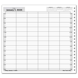 DAY14-DayScan 6 Col Looseleaf Book - 15 Min, 7am-7pmDAY14
