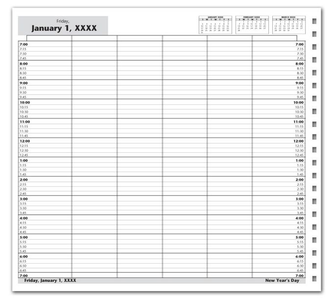 Appointment Books - DayScan 6 Col 15 Min Looseleaf Appointment Book ...