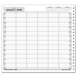 DAY16-DayScan 6 Col Looseleaf Book - 15 Min, 8am-8pmDAY16