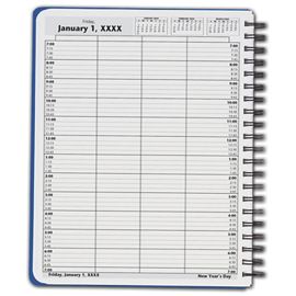 DAY2-DayScan 4 Col Wirebound Book - 15 Min, 7am-7pmDAY2