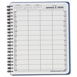 DAY4-DayScan 4 Col Wirebound Book - 15 Min, 8am-8pmDAY4