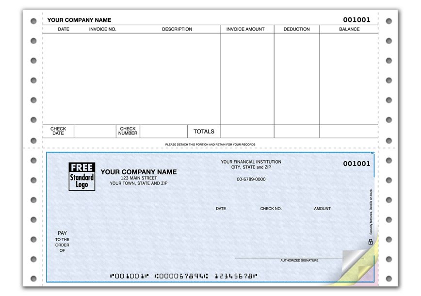 Product image for Continuous Bottom Accounts Payable Check - Item# DCB238