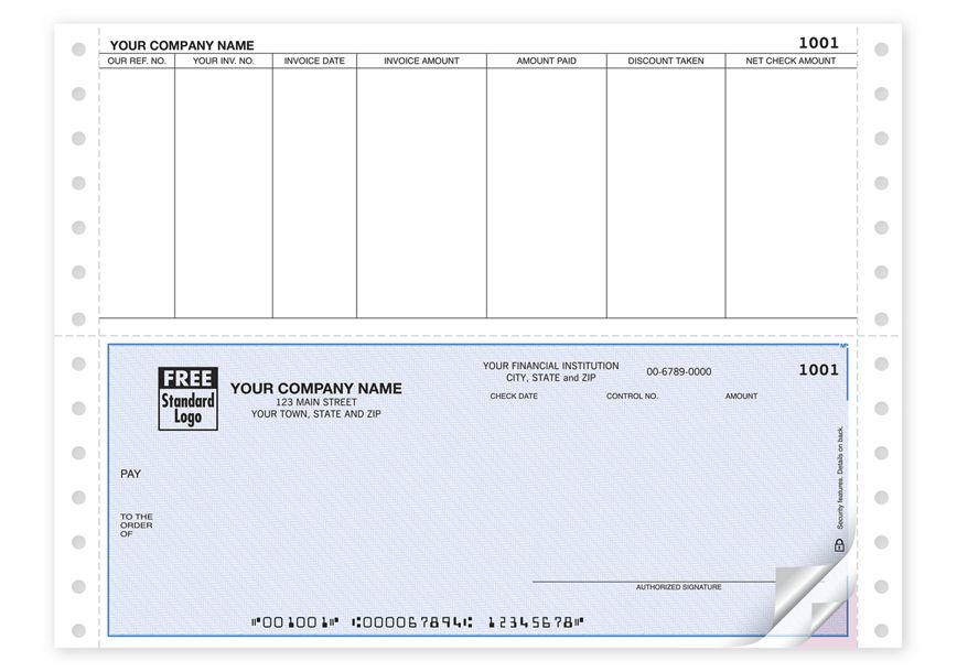 Product image for Continuous Bottom Accounts Payable Check - Item# DCB252