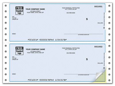 Business Checks - Custom Printed Continuous 3 1/2