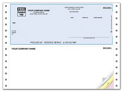 Business Checks - Custom Printed Continuous Top Multipurpose Check ...