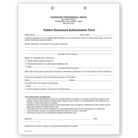 DIS100-Two-Part Patient Disclosure Authorization HIPAA FormDIS100