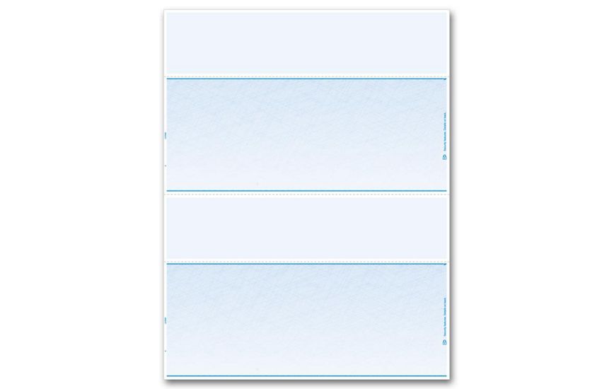 Product image for Laser 2-Up Check, Blank Check Stock - Item# DL2V836