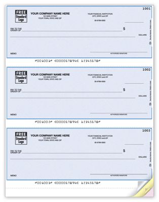 Laser 3-Up Multi-Purpose Check, Lined (DLA104)