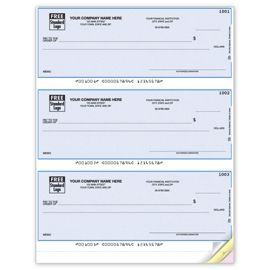 DLA104-Laser 3-To-A-Page Checks, LinedDLA104