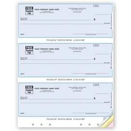 DLA110-Lined & Hole-Punched 3-Up Laser Multipurpose CheckDLA110