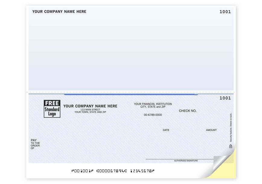 Product image for Laser Bottom 7" Multi-Purpose Checks - Item# DLB101