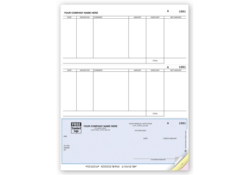 Product image for Laser Bottom Accounts Payable Check - Item# DLB215