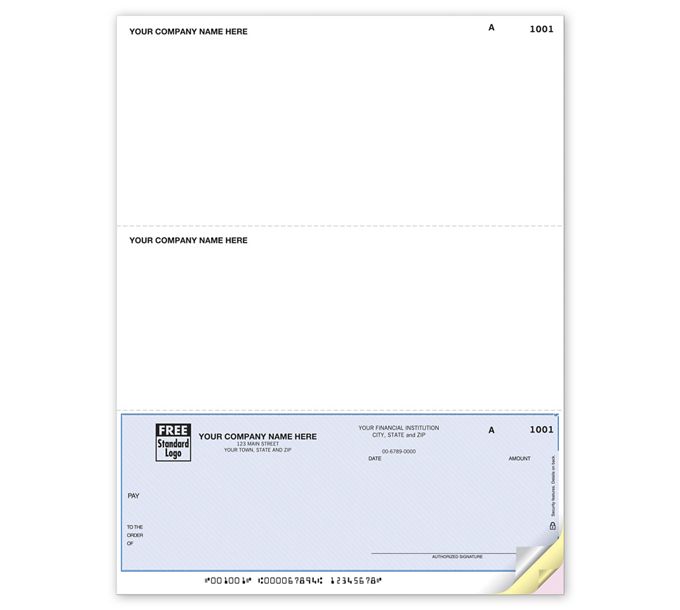 Business Checks - Laser Bottom Accounts Payable Check - DLB261 by Deluxe